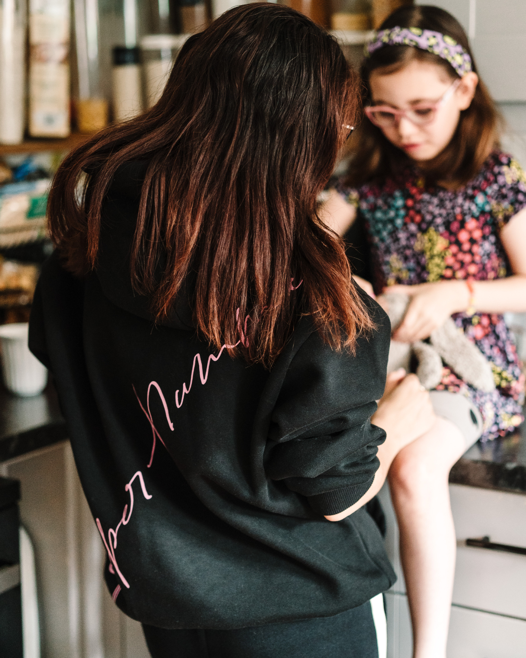 Super Mumma Has Your Back Black Hoodie