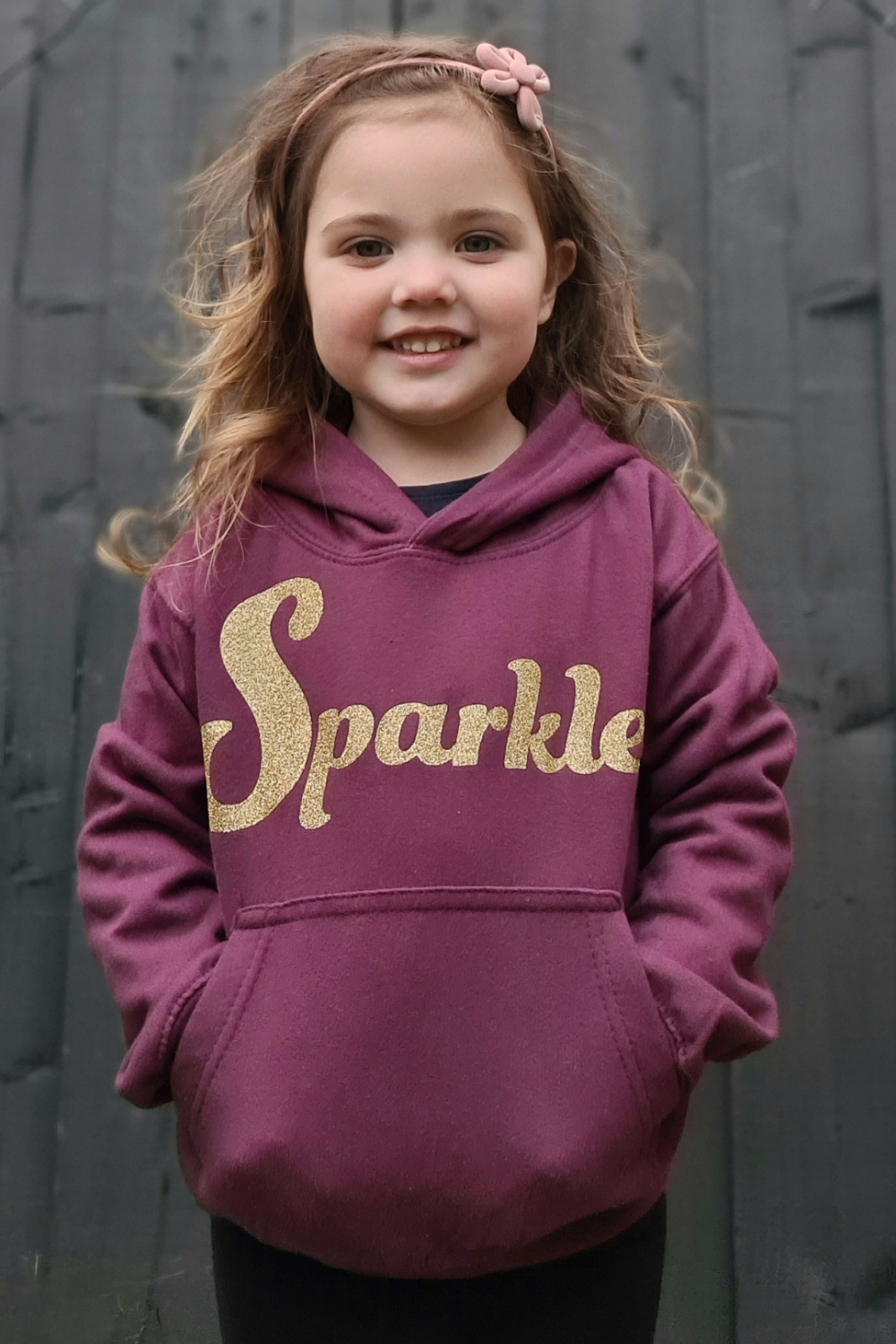 Plum & Gold Sparkle Hoodie