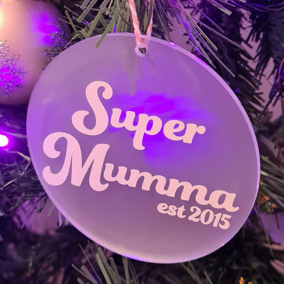 Super Mumma Personalised Hanging Decoration