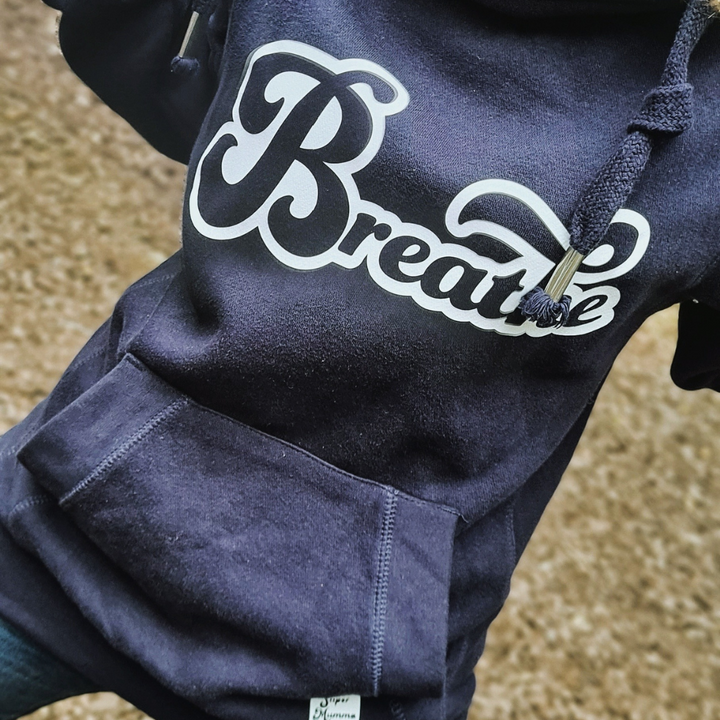 Breathe Navy Cowl Neck Hoodie