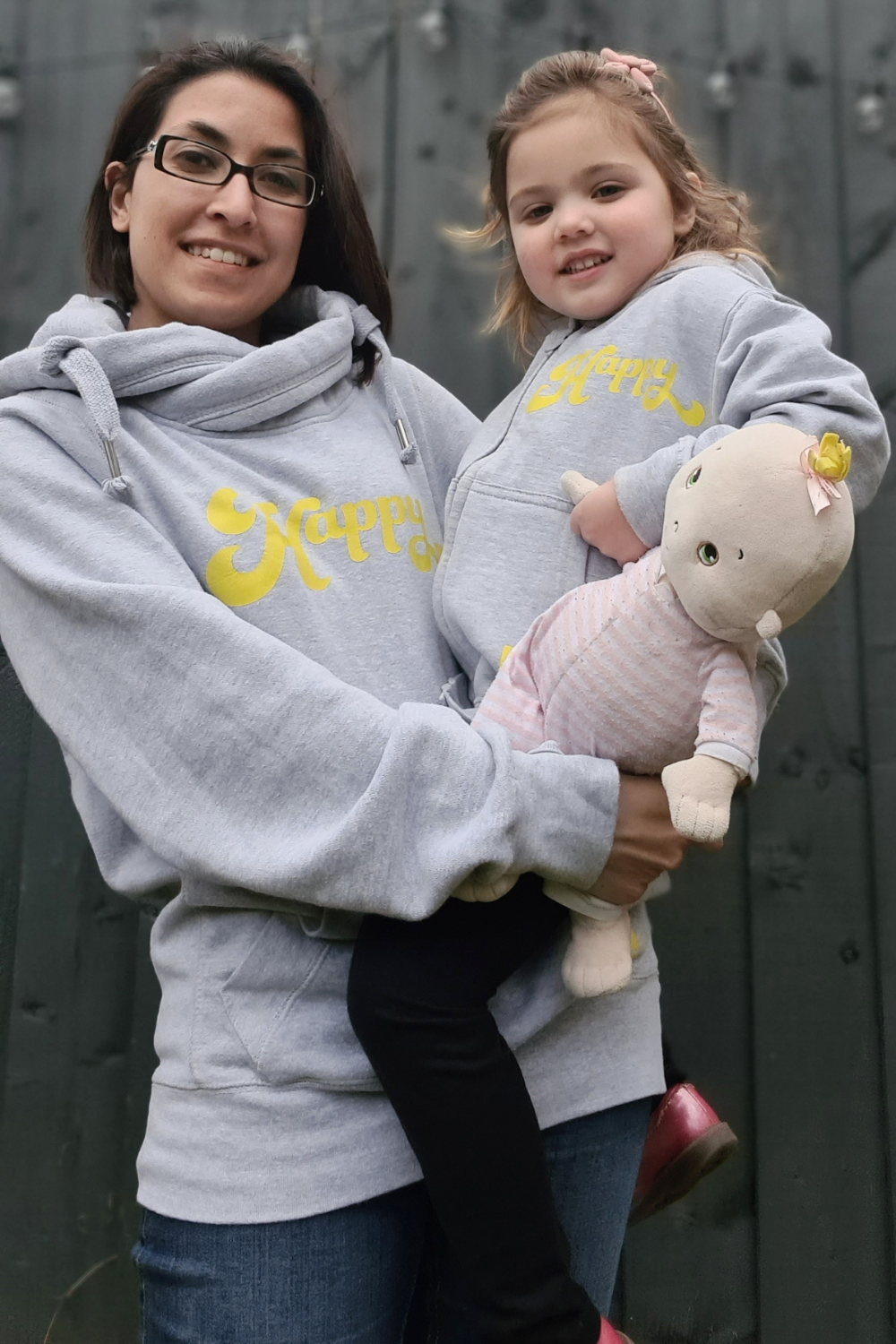 Yellow Happy Cowl Neck Hoodie