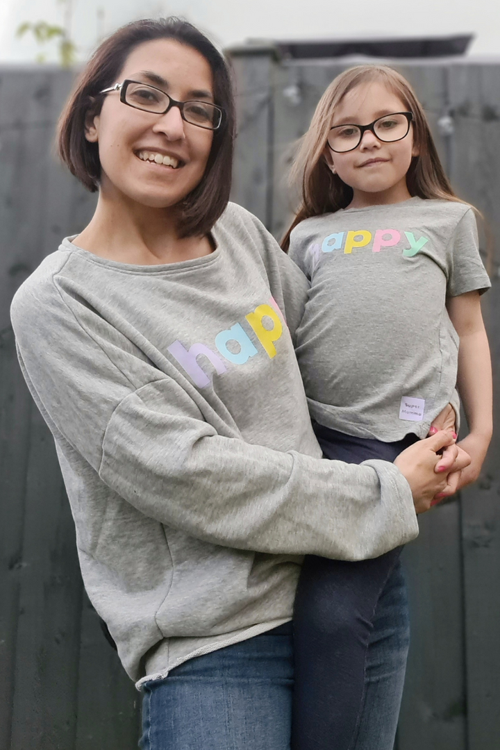 Rainbow Happy Oversized Sweatshirt