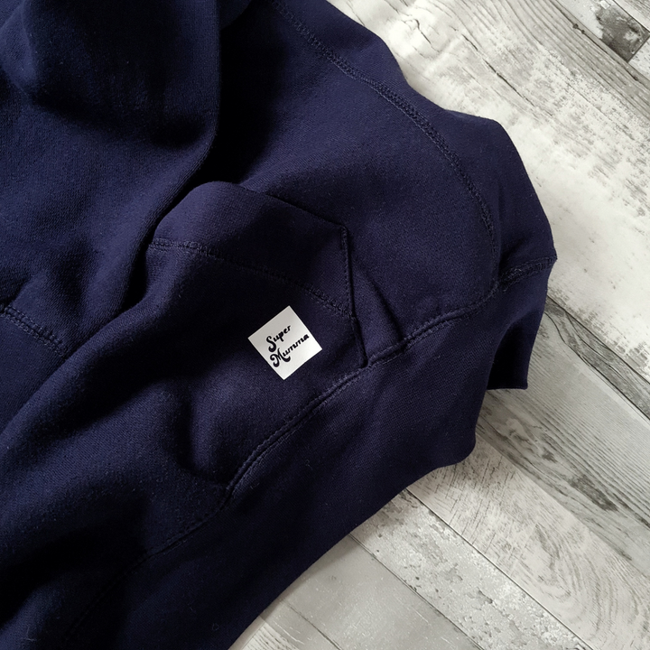 Strong Navy Cowl Neck Hoodie