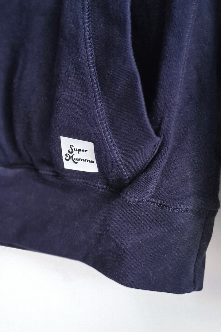 Breathe Navy Cowl Neck Hoodie