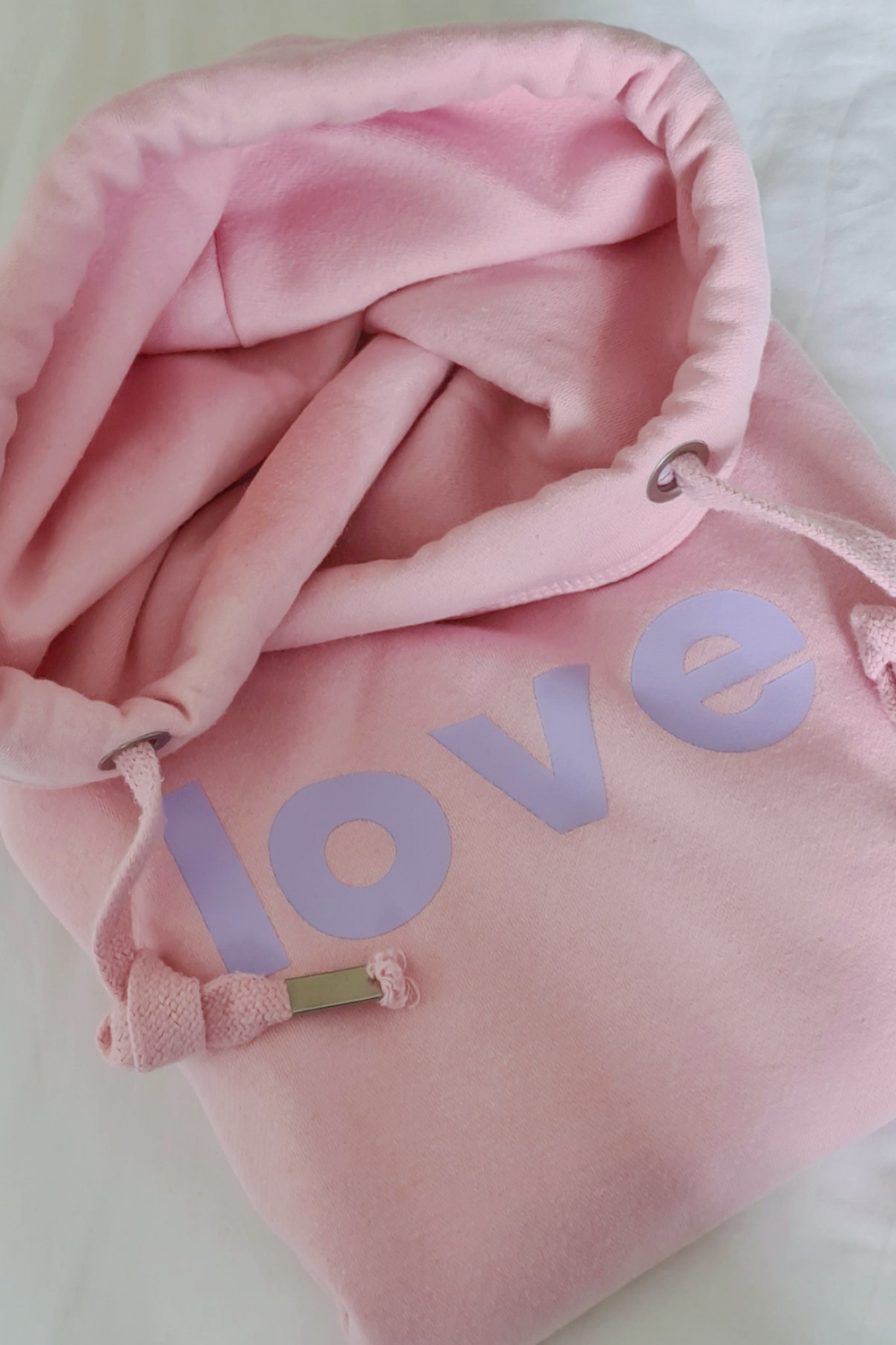 Lilac Love Baby Pink Cowl Neck Hoodie
